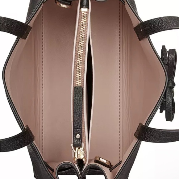 Kate Spade Pebbled Leather Hayes Street Isobel Satchel Black Small Bag - Picture 5 of 15